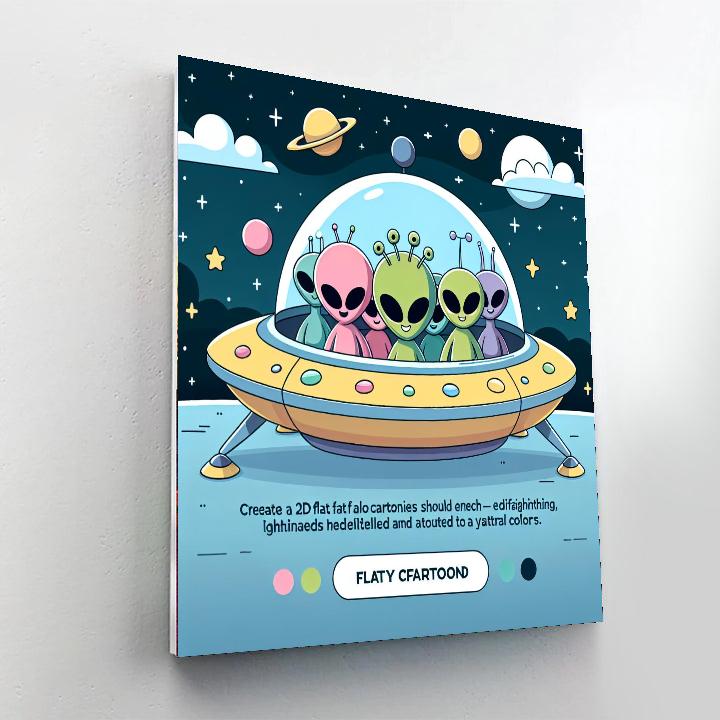 Adorable Aliens Paint By Numbers Art