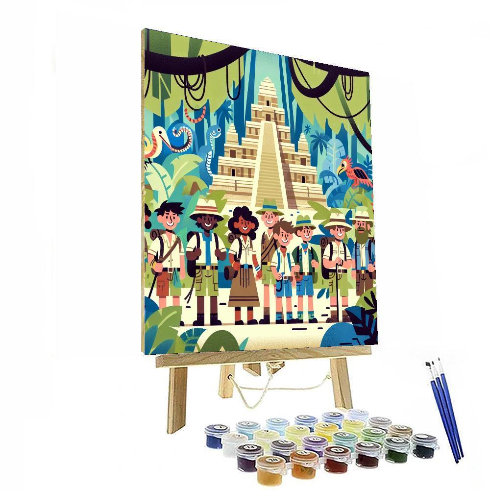 Ancient Jungle Quest Painting Number Kit