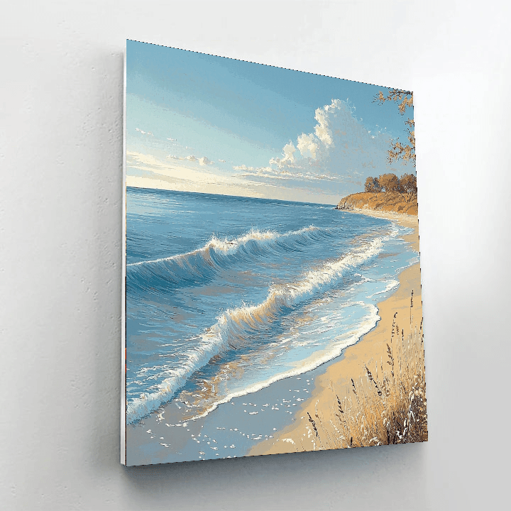 Winslow Homer Inspired Serene Shoreline  Paint By Color