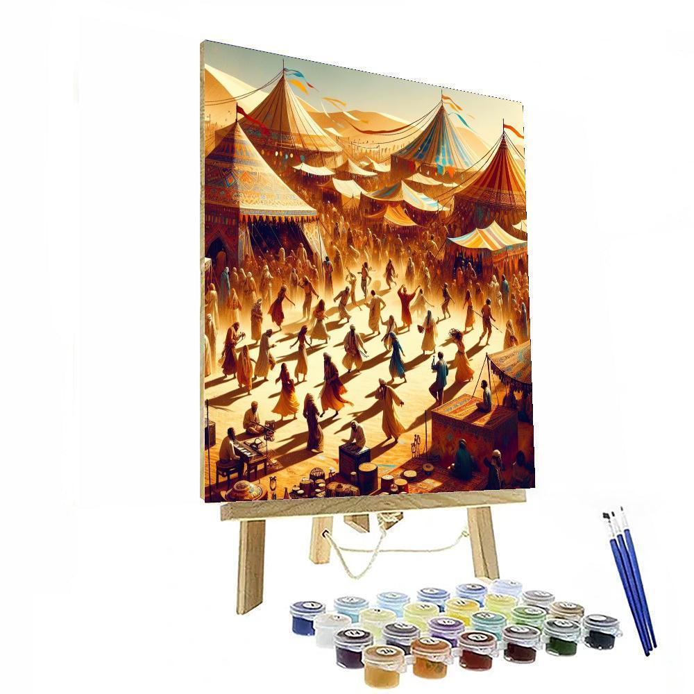 Bohemian Desert Festival Number Painting