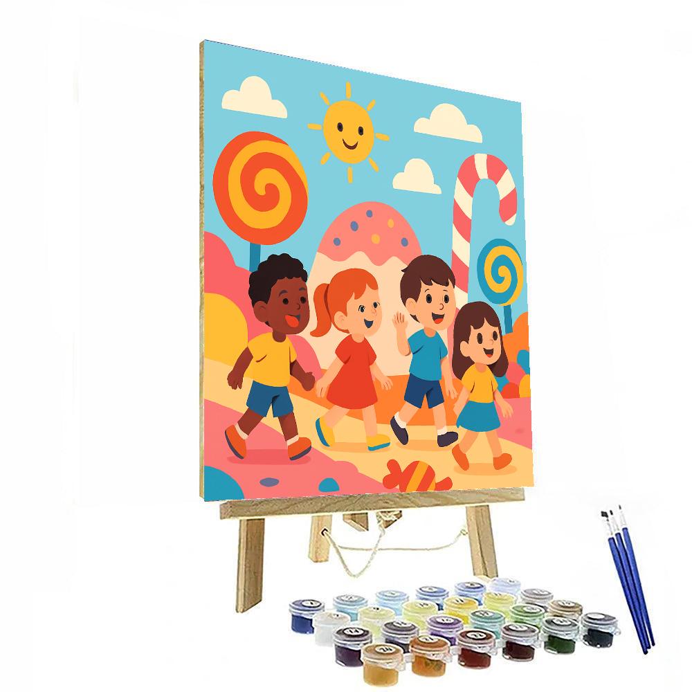 Sunny Adventure In Candyland Paint By Numbers