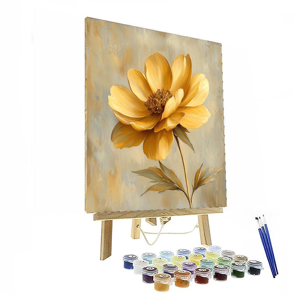 Leonardo Da Vinci Inspired Golden Bloom Study  Paint By Numbers