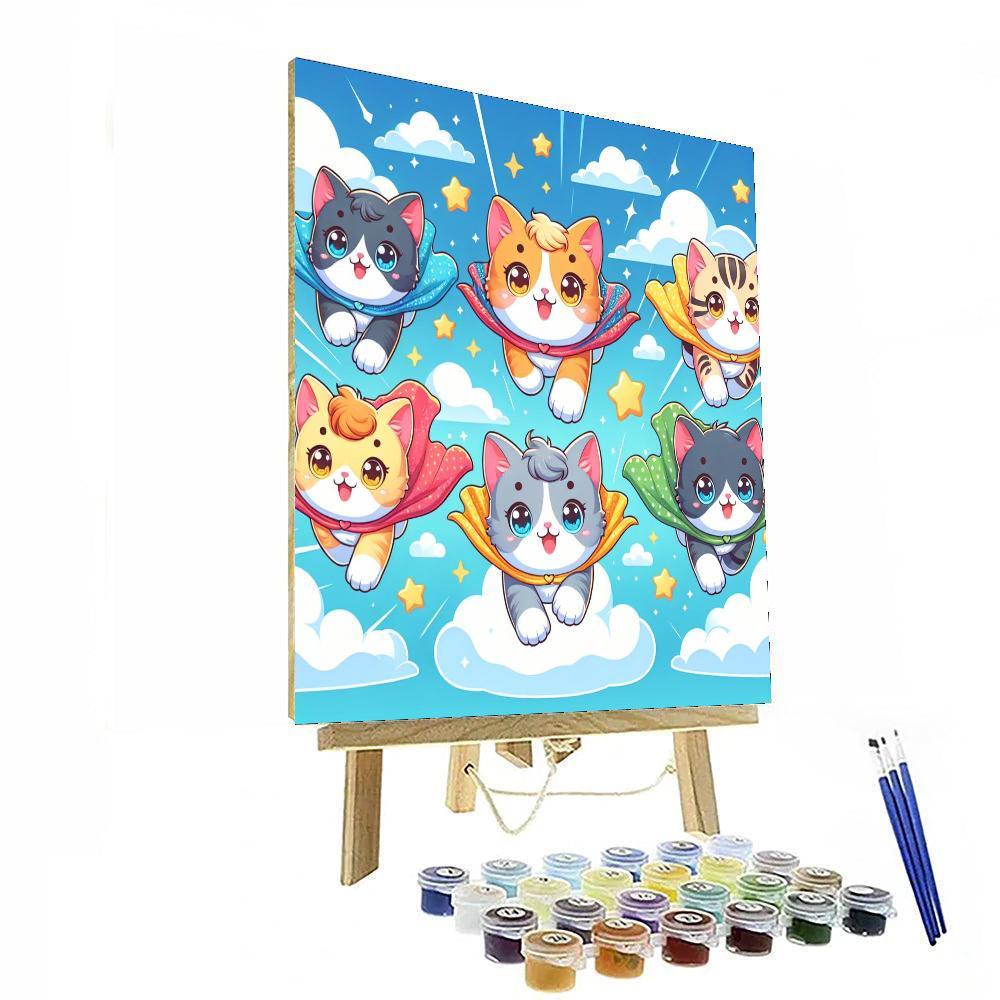 Adventures Of Super Kittens Paint By Color