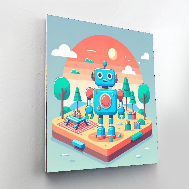 Friendly Robot's Big Day Out Numbered Painting Kits