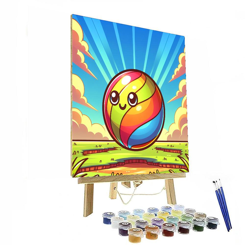 Energetic Bouncing Ball Paint By Numbers Art