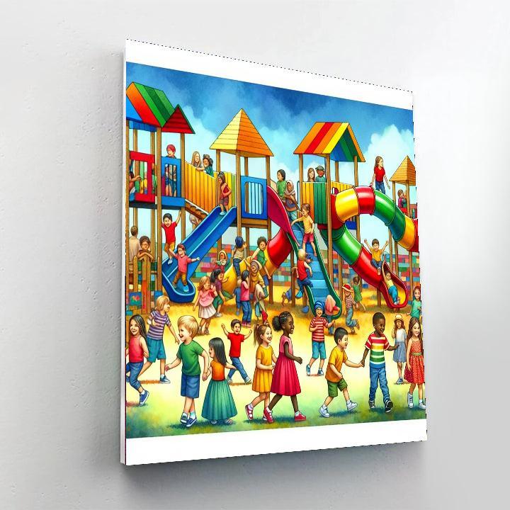 Joyful Playground Adventure Paint By Numbers Art