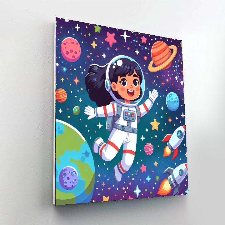 Astronaut's Galactic Voyage Paint By Number