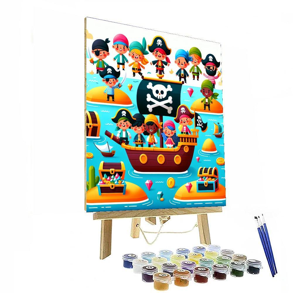 Pirate Treasure Island Adventure Paint By Numbers Kits