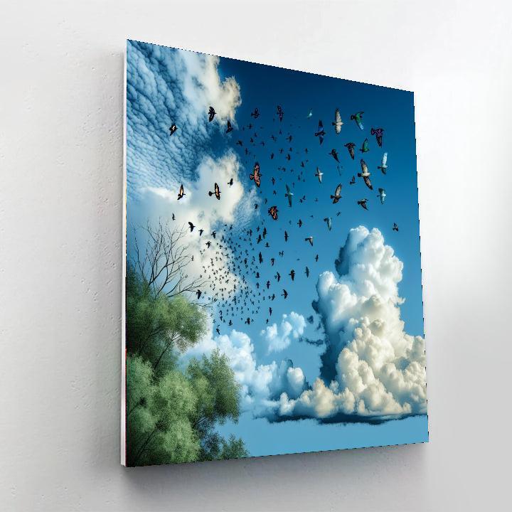 Bird's Skyward Journey Painting By Numbers Kit