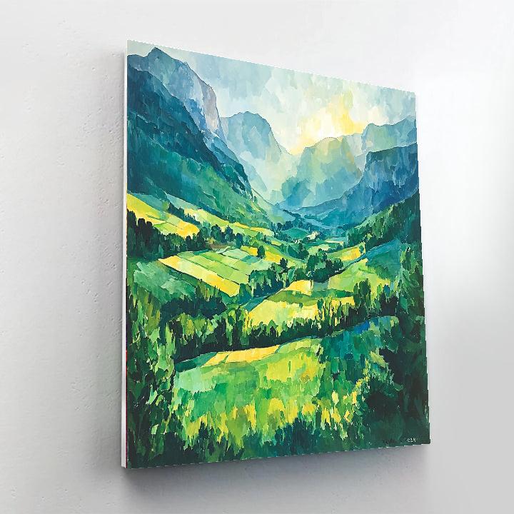 Paul Cézanne Inspired Sunlit Valley  Paint By Number