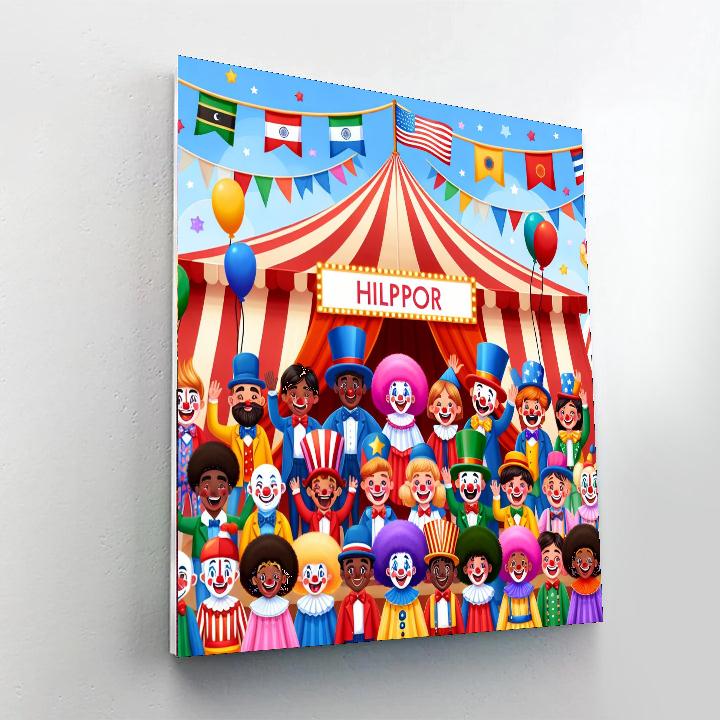 Quirky Circus Extravaganza Painting By Numbers Kit