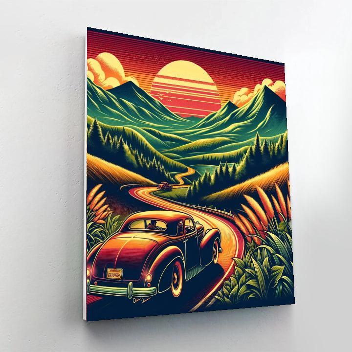 Cinematic Road Trip Memories Paint By Numbers Art