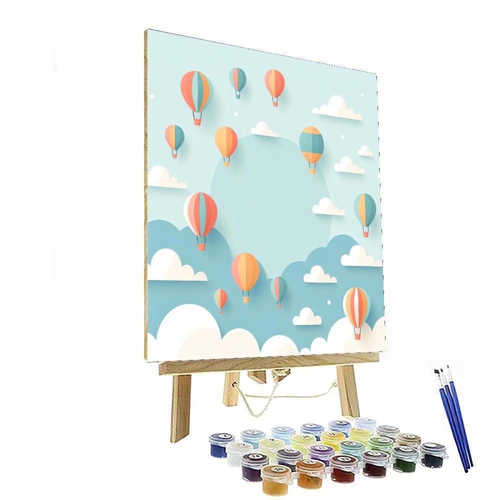 Skyward Balloon Expedition Paint By Numbers Art