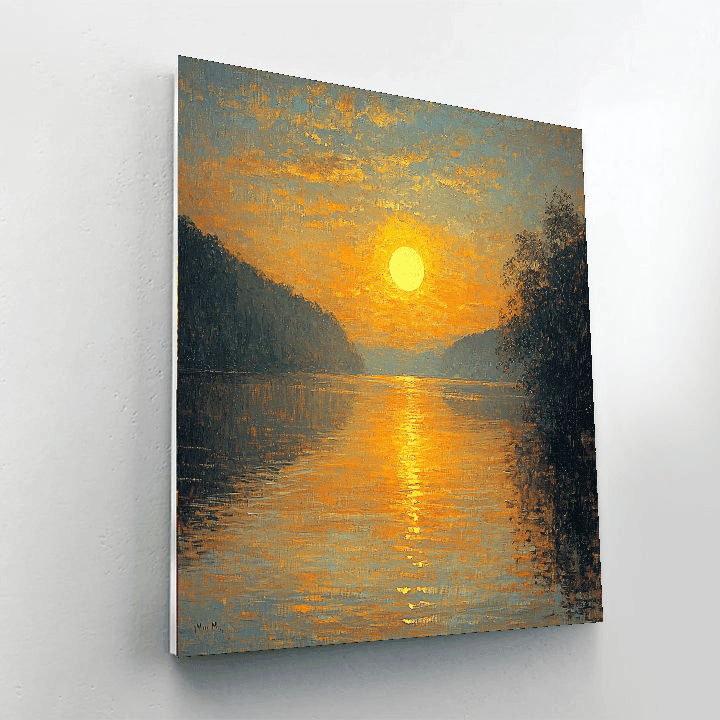 J.M.W. Turner Inspired Golden Reflections  DIY Paint By Numbers