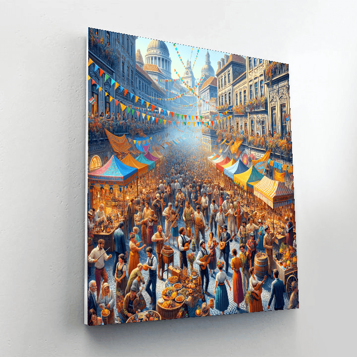 Montmartre Wine Harvest Festival - Paris, France Painting By Numbers Kit