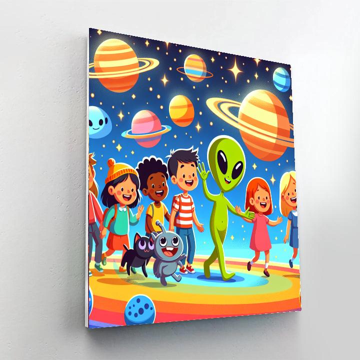 Alien Galaxy Adventures DIY Paint By Numbers