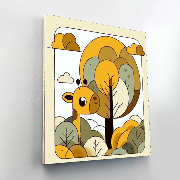 Gentle Giraffe Gathering Paint By Number