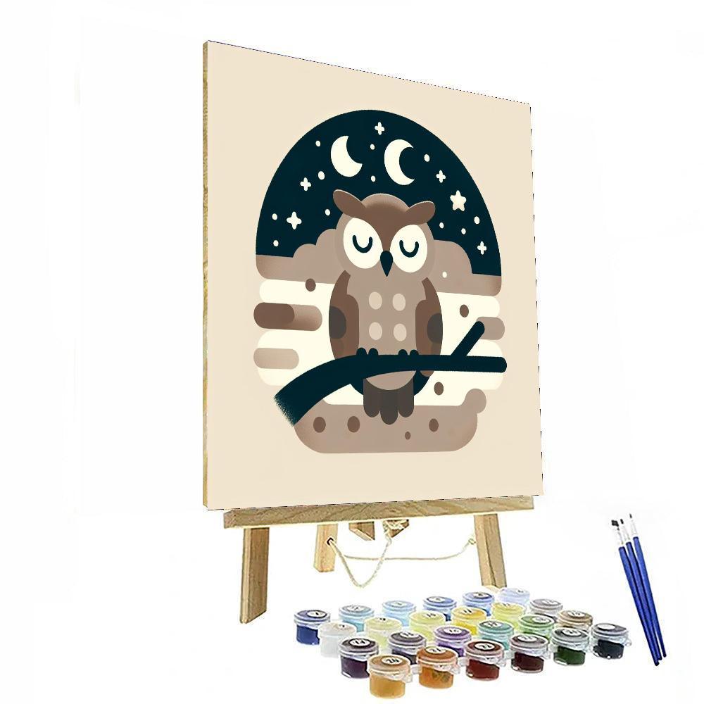 Hooting Night Owl Wisdom Paint By Numbers Kits