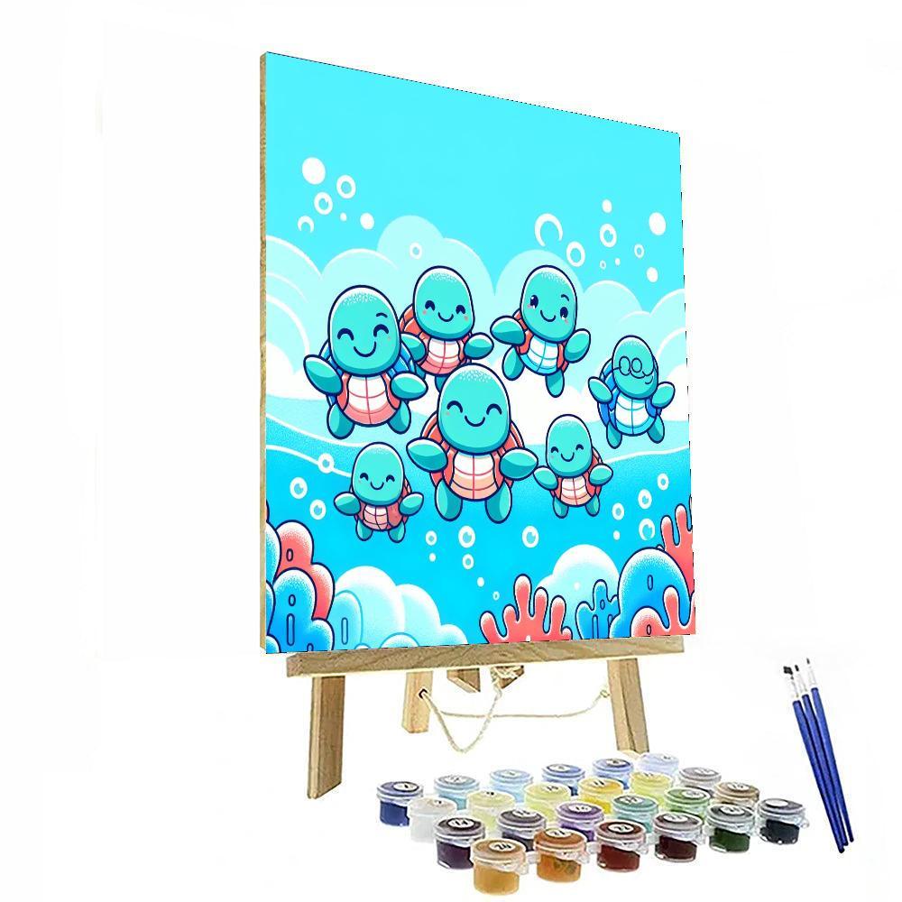 Snappy Turtles Painting By Numbers Kit