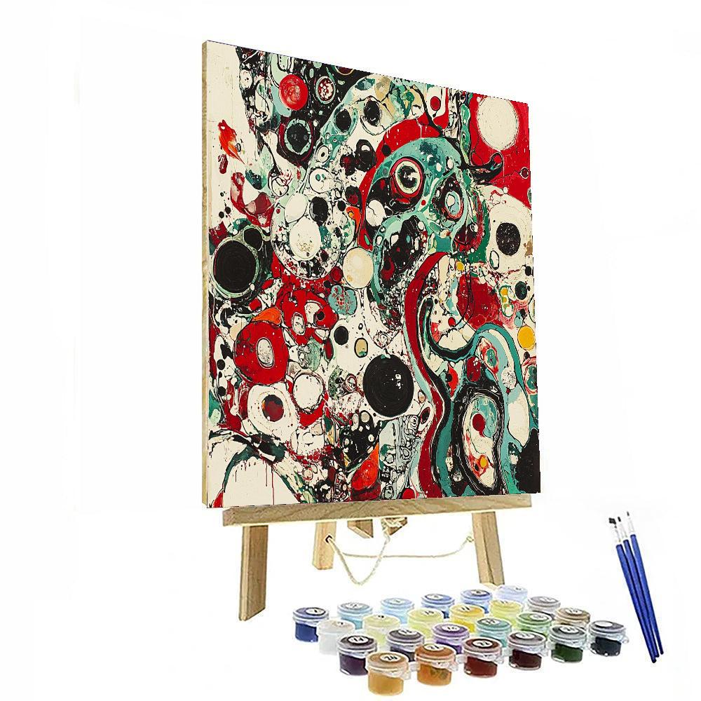 Jean-Michel Basquiat Inspired Veil Of Complexity  Number Painting