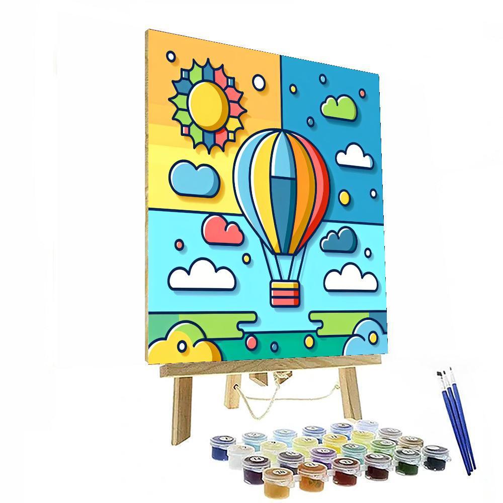 Sunny Skies Balloon Ride Paint By Number