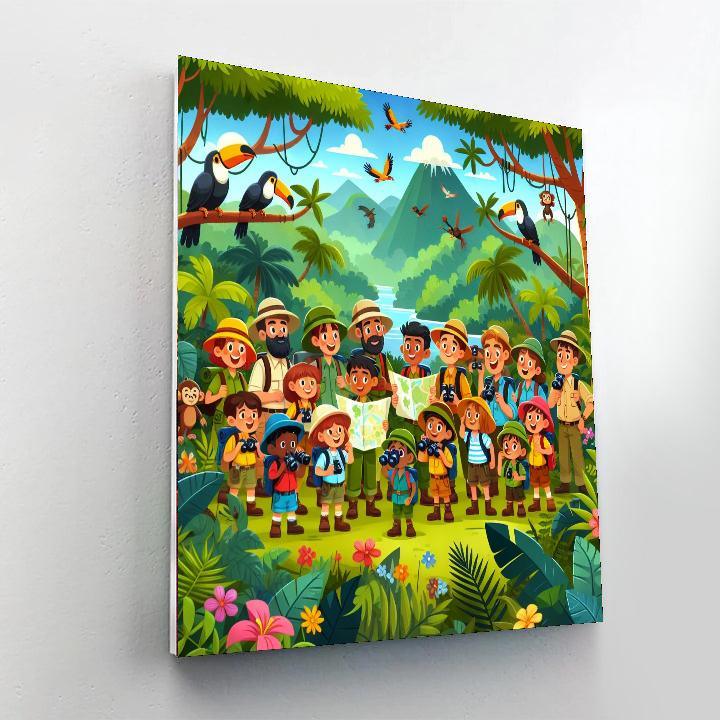 Explorers Of The Jungle Paint By Numbers Art
