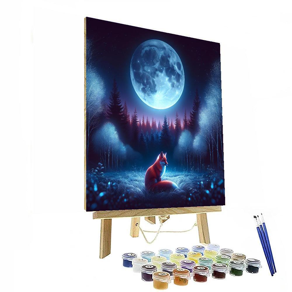 Fanciful Fox And Moonlit Forest Painting By Numbers Kit
