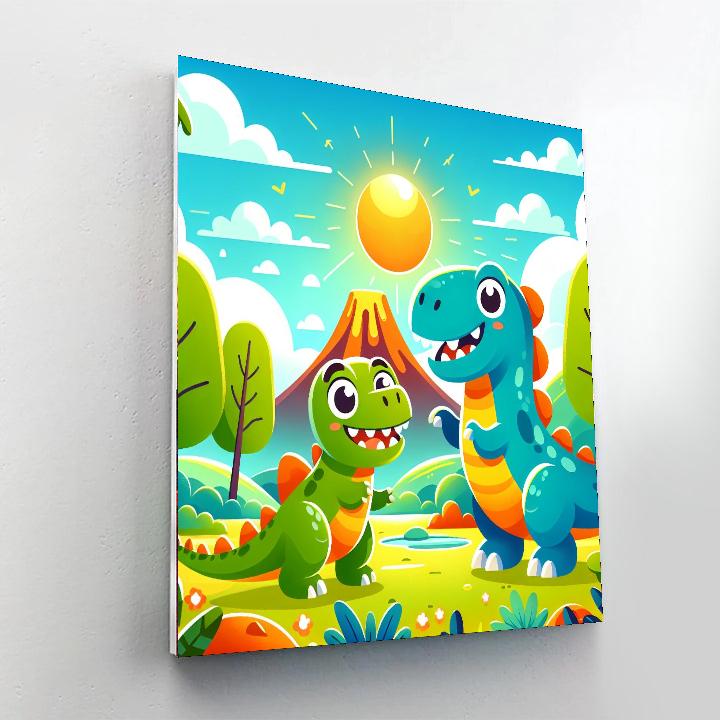 Dino Friends Playtime Painting Number Kit