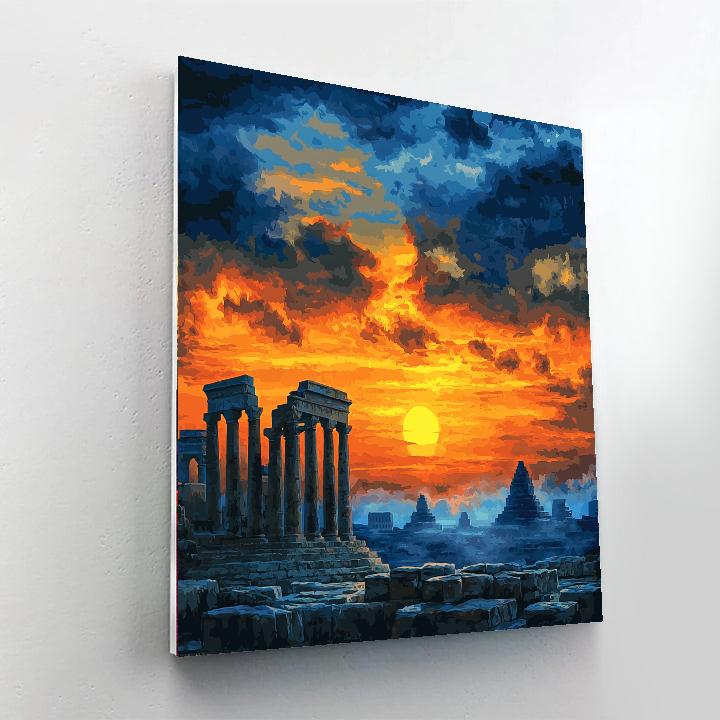 Caspar David Friedrich Inspired Ancient Civilizations  Paint By Numbers