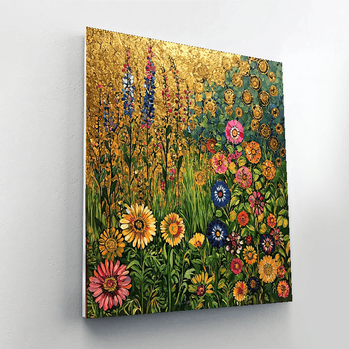 Gustav Klimt Inspired Meadow Symphony  Paint By Numbers