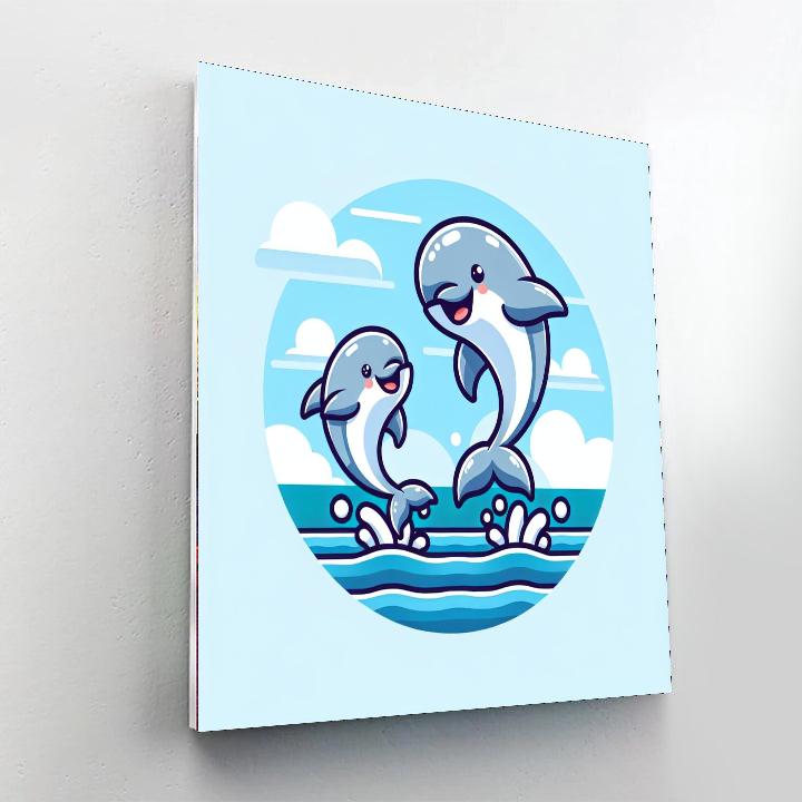 Adventure With Dolphins Painting By Numbers Kit