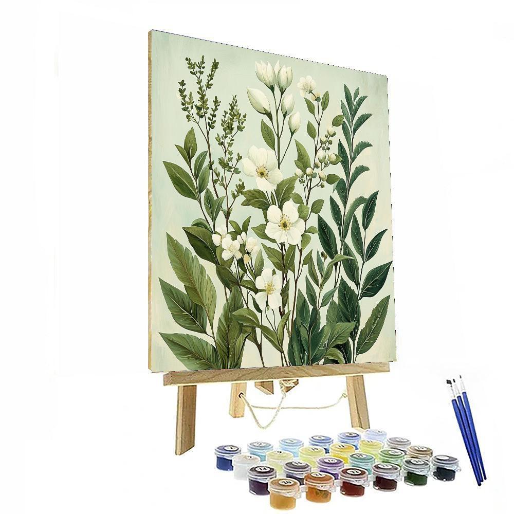 Leonardo Da Vinci Inspired Botanical Embrace  Painting Number Kit