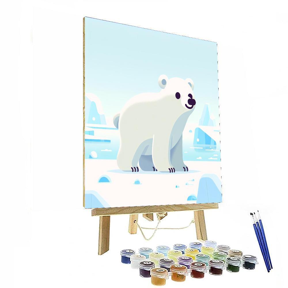 Arctic Explorer Polar Bear Painting Number Kit