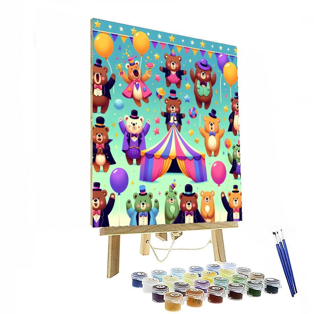 Silly Circus Bears Paint By Numbers Kits