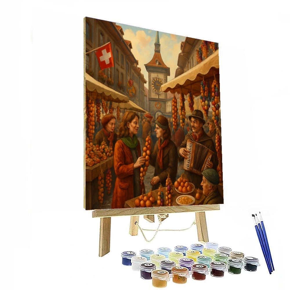 Zibelemärit Onion Market - Switzerland Paint By Numbers Kits