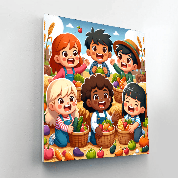 Cheerful Harvest Festival Painting By Numbers Kit