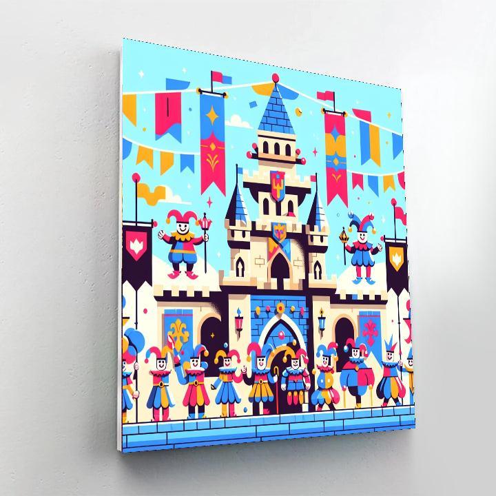 Castle Courtyard Carnival Number Painting