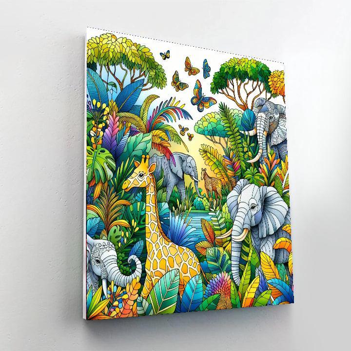 Cheerful Safari Journey Paint By Numbers Kits