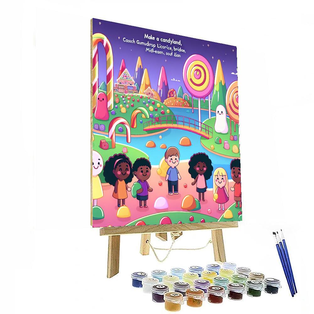 Magical Candyland Escape DIY Paint By Numbers