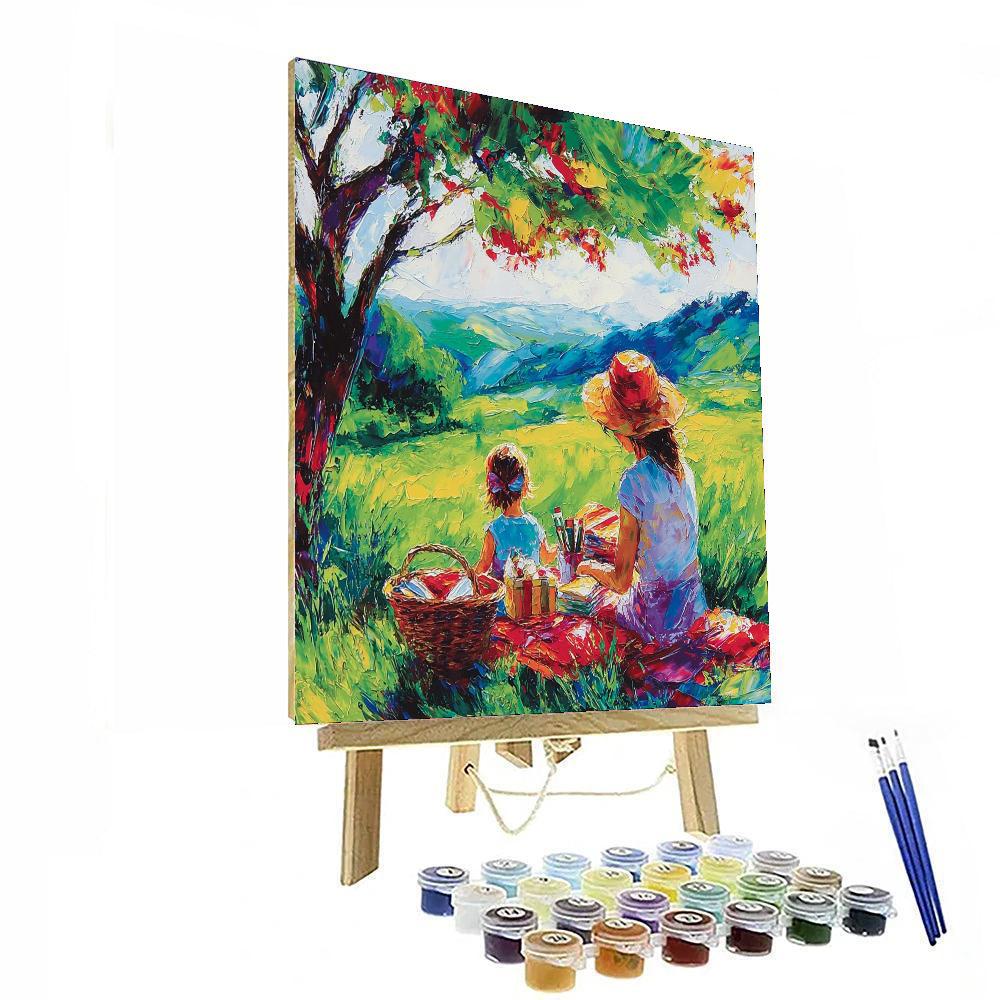 Mother's Day Picnic Delight Painting Number Kit