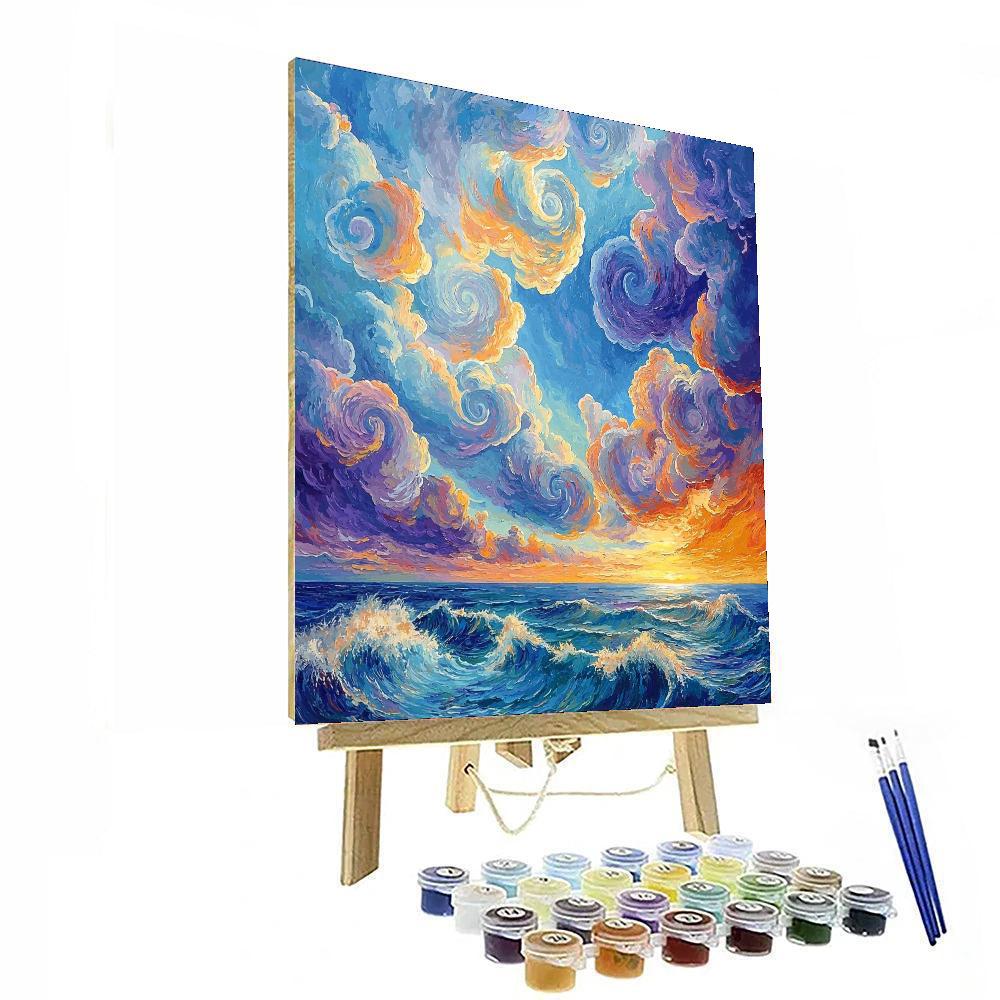 Paul Cézanne Inspired Whimsical Skies  Paint By Numbers Kits