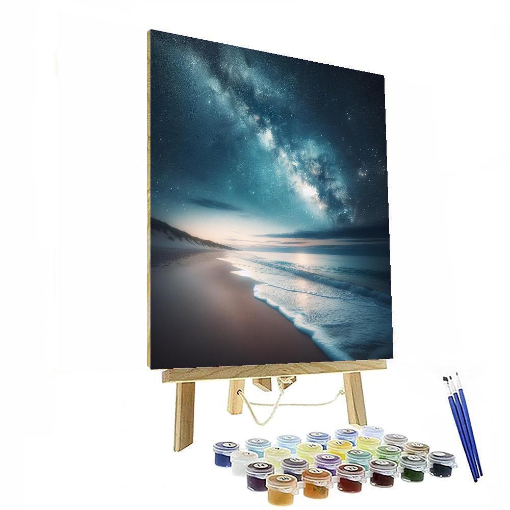 Dreamy Starlit Beach Numbered Painting Kits