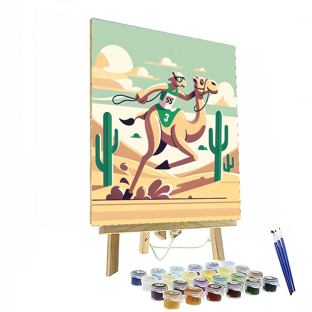 Desert Racer Camel Number Painting