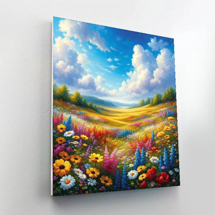 Vibrant Summer Meadow Paint By Color