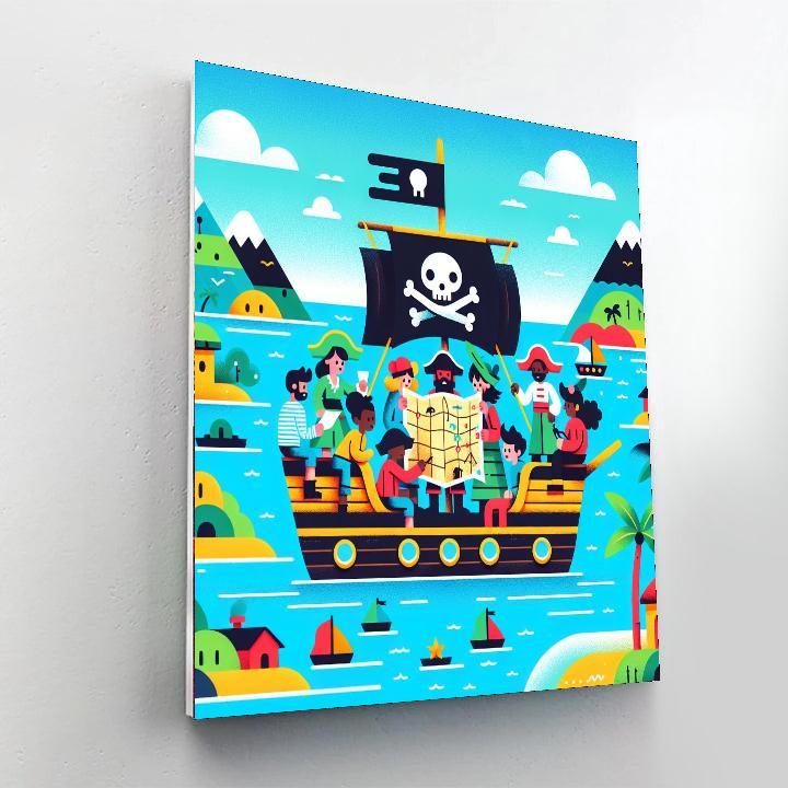 Pirate's Treasure Map Paint By Numbers