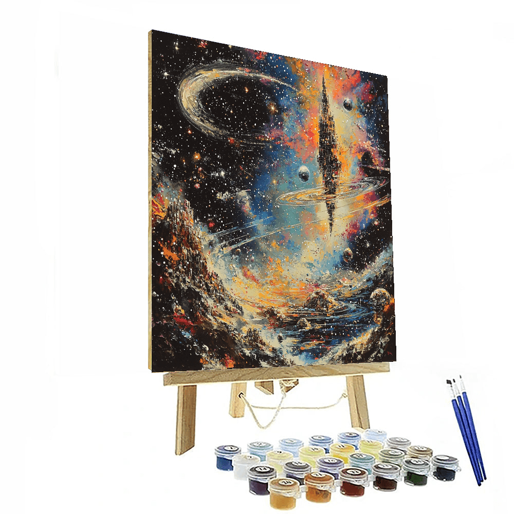 Robert McCall Inspired Abstract Space Odyssey - DIY Painting By Numbers Kit