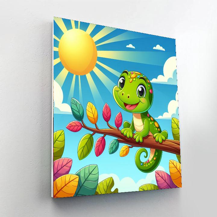 Gigantic Gecko Number Painting