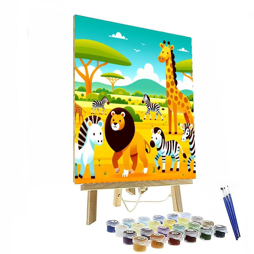 Sunny Safari Spectacle Paint By Number