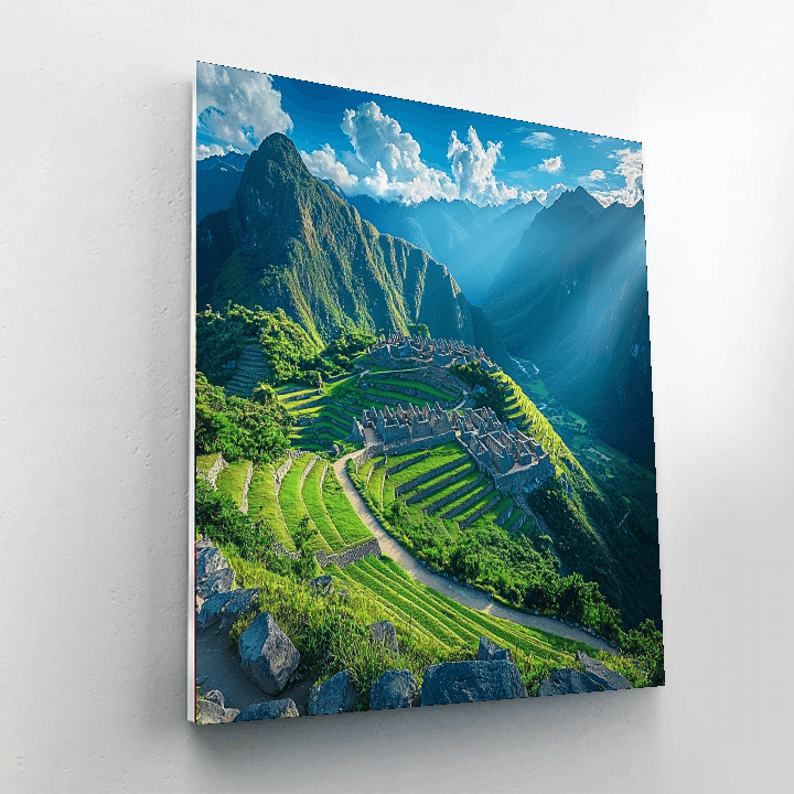 Machu Picchu Mountain Painting Number Kit