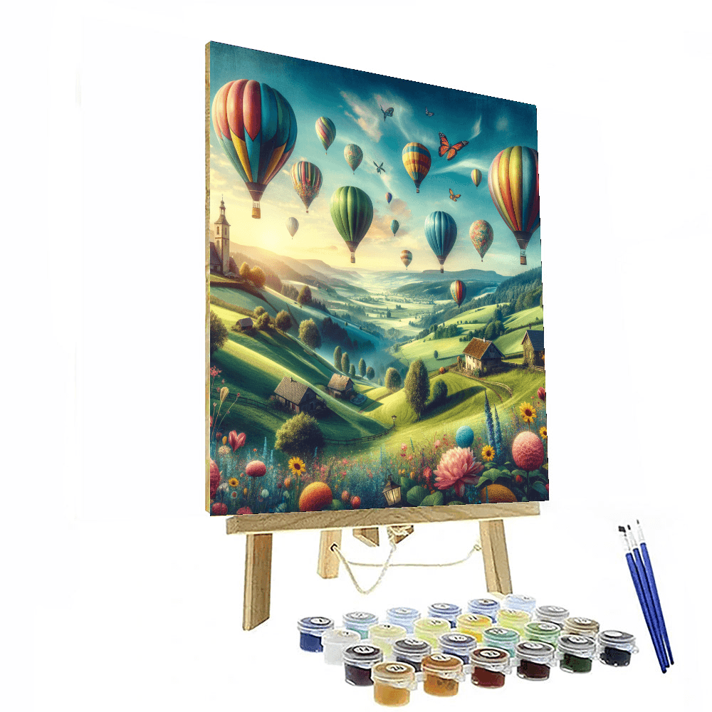 Vintage Hot Air Balloons - DIY Painting By Numbers Kit